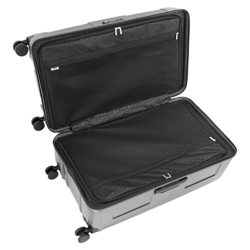 Epic Crate Trunk L 82 cm - Stealth Grey, åben