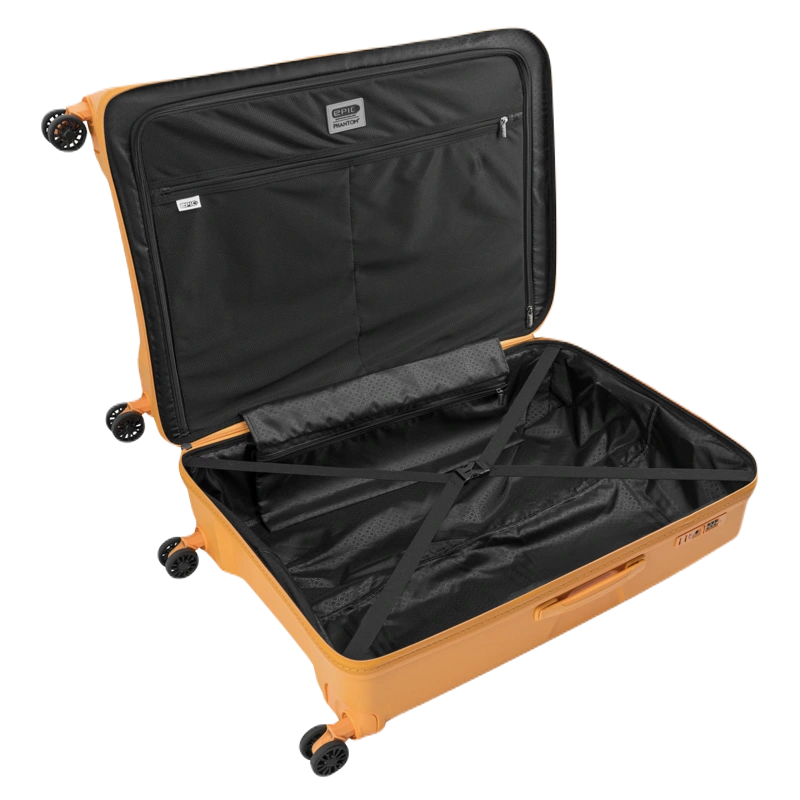 Epic Phantom stor kuffert Canary Yellow, åben