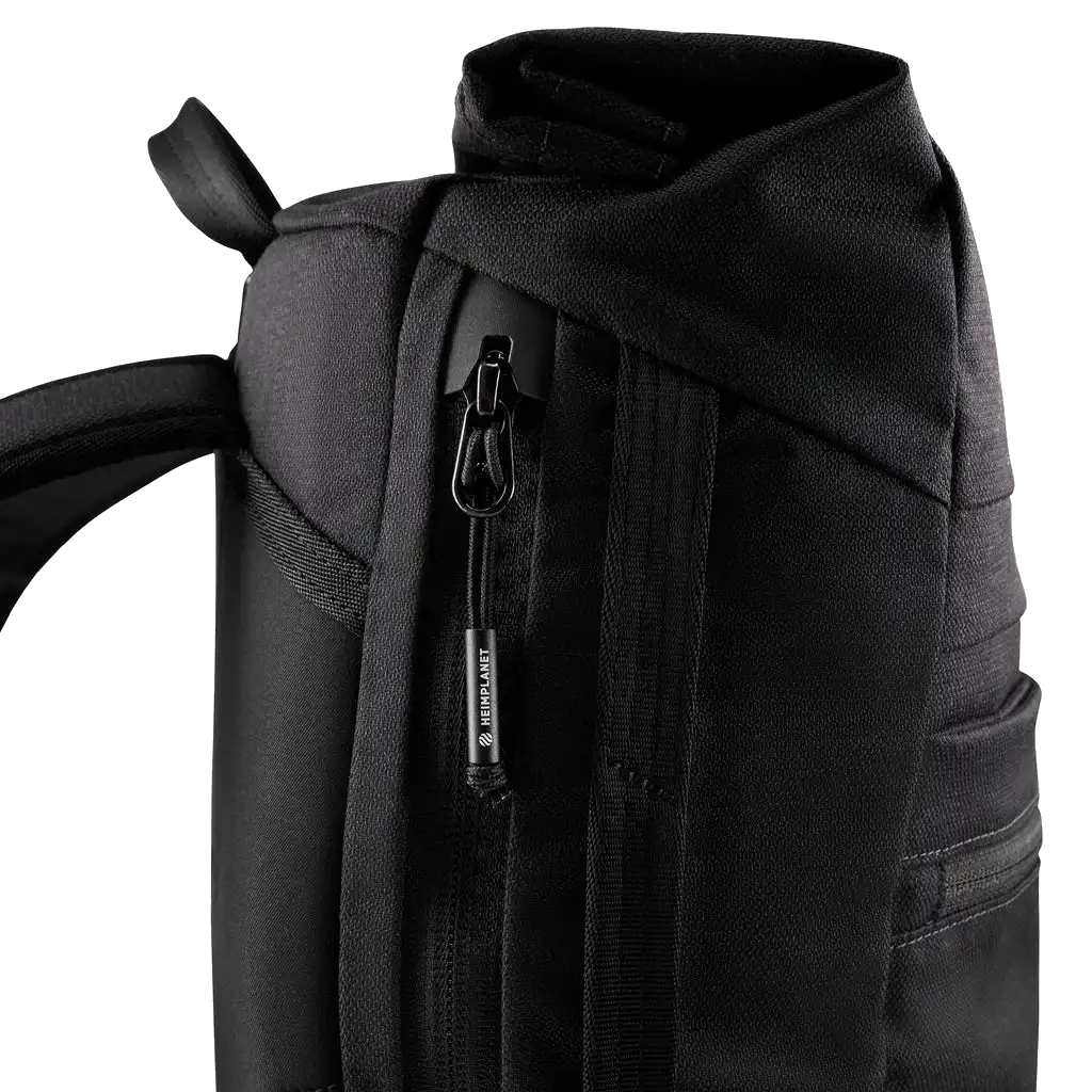 Heimplanet Carry Essentials Sort Rygsæk lynlåslomme