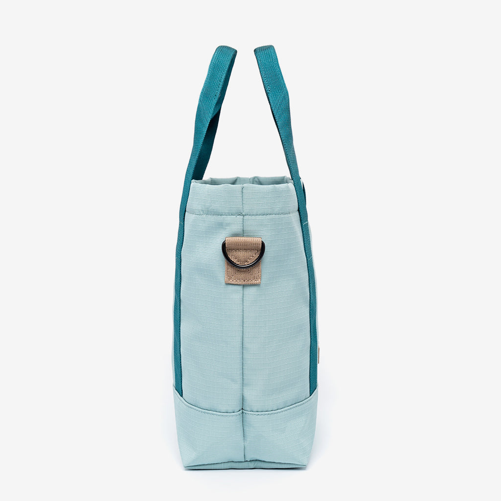 Lefrik Strata tote lyseblå, fra siden