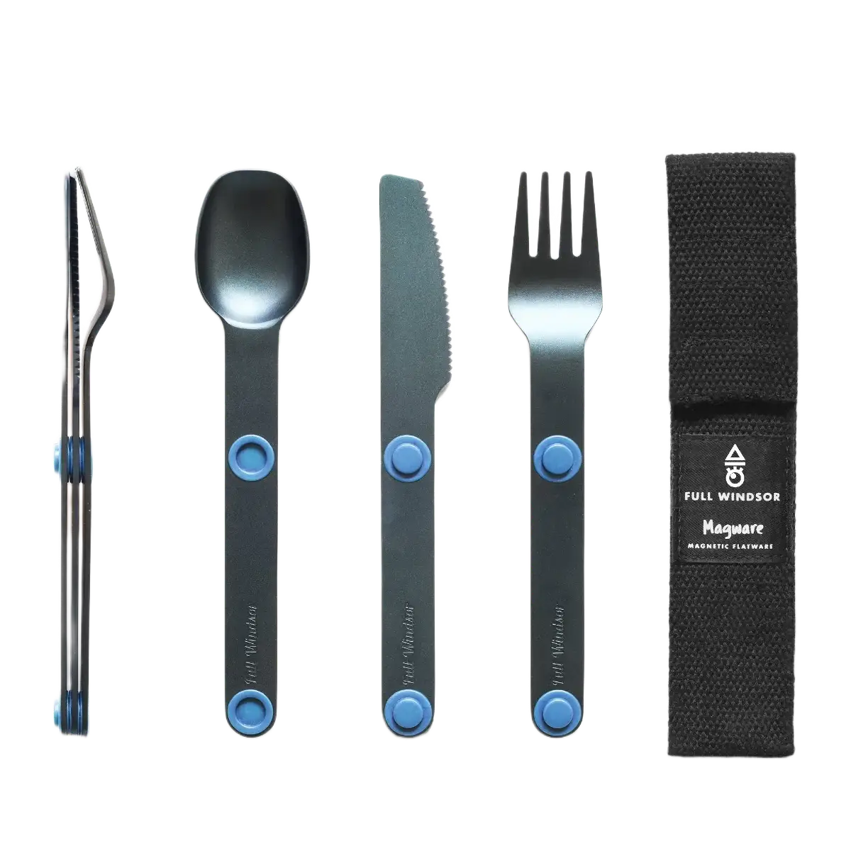 Full Windsor Magware bestiksæt, blå