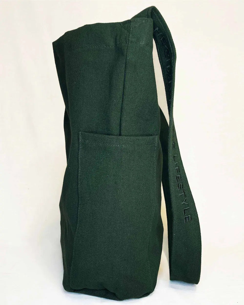 Mira Canvas tote grøn fra siden