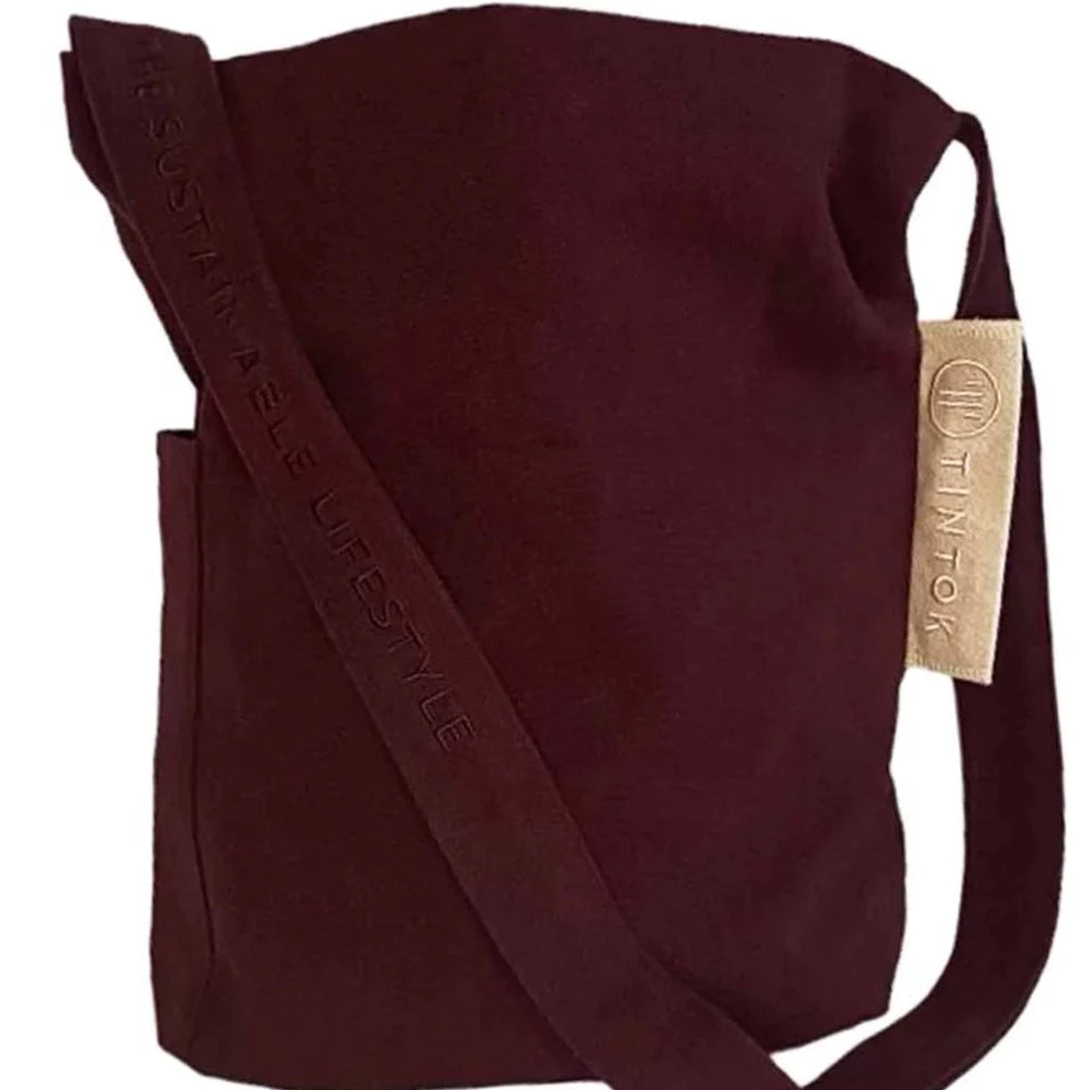 Mira Canvas tote vinrød forfra