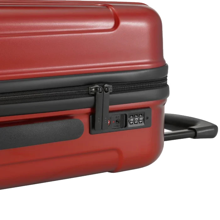 adax rene rød kuffert, lås