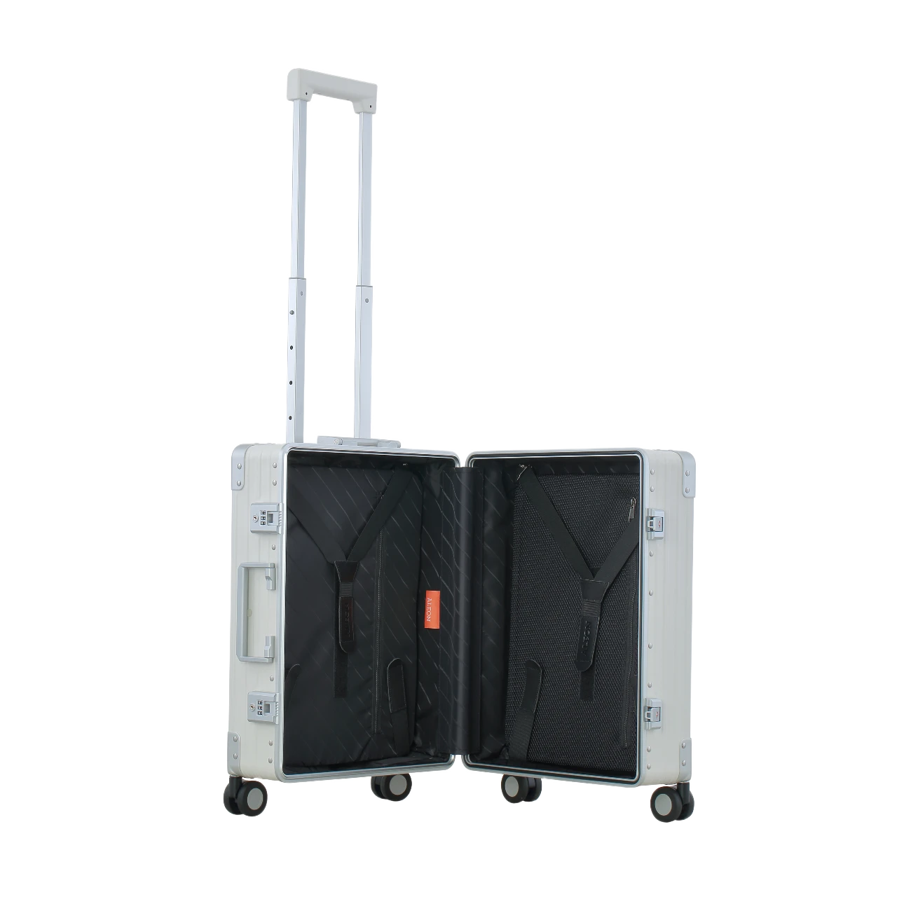 Aleon Fortis aluminiumskuffert CarryOn 21", åben