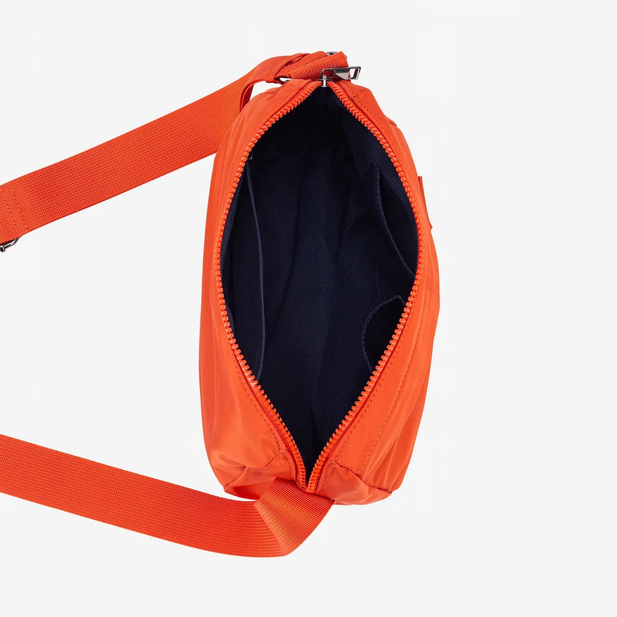 Orange Arcus crossbody taske åben