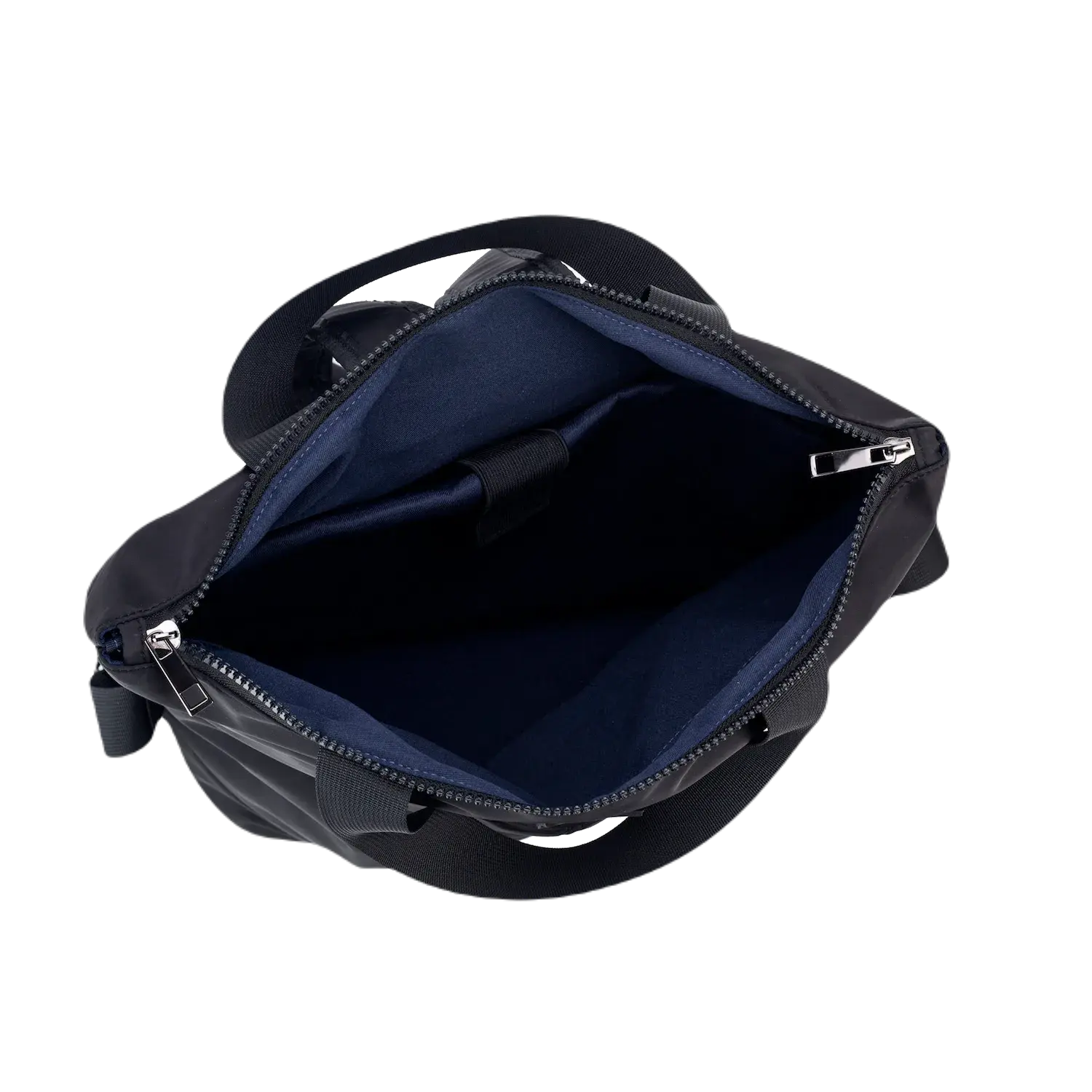 Arcus sort tote rygsæk åben