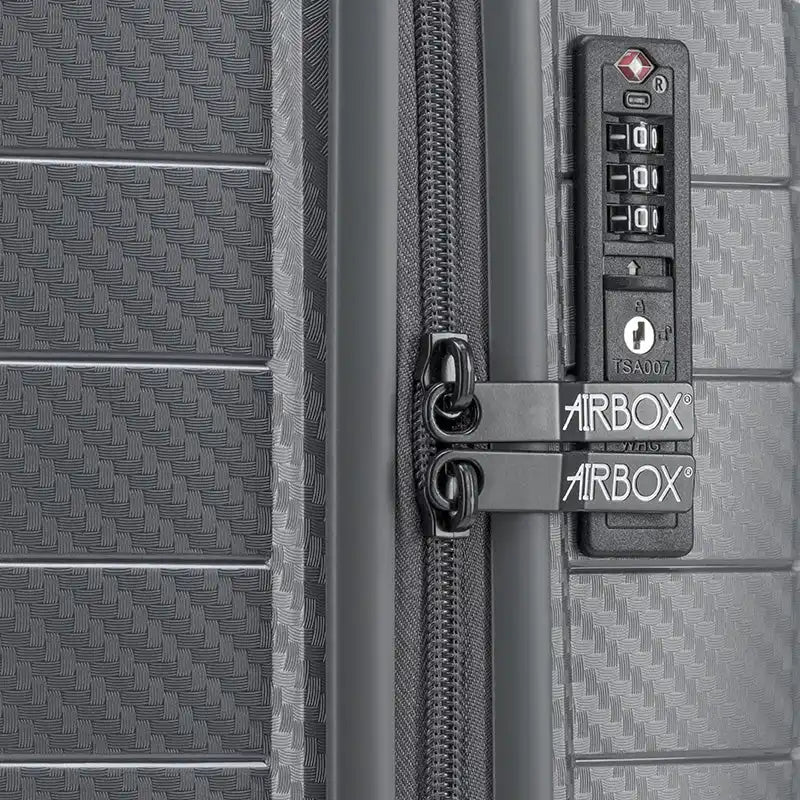 airbox az 18 grå kabinekuffert, lås