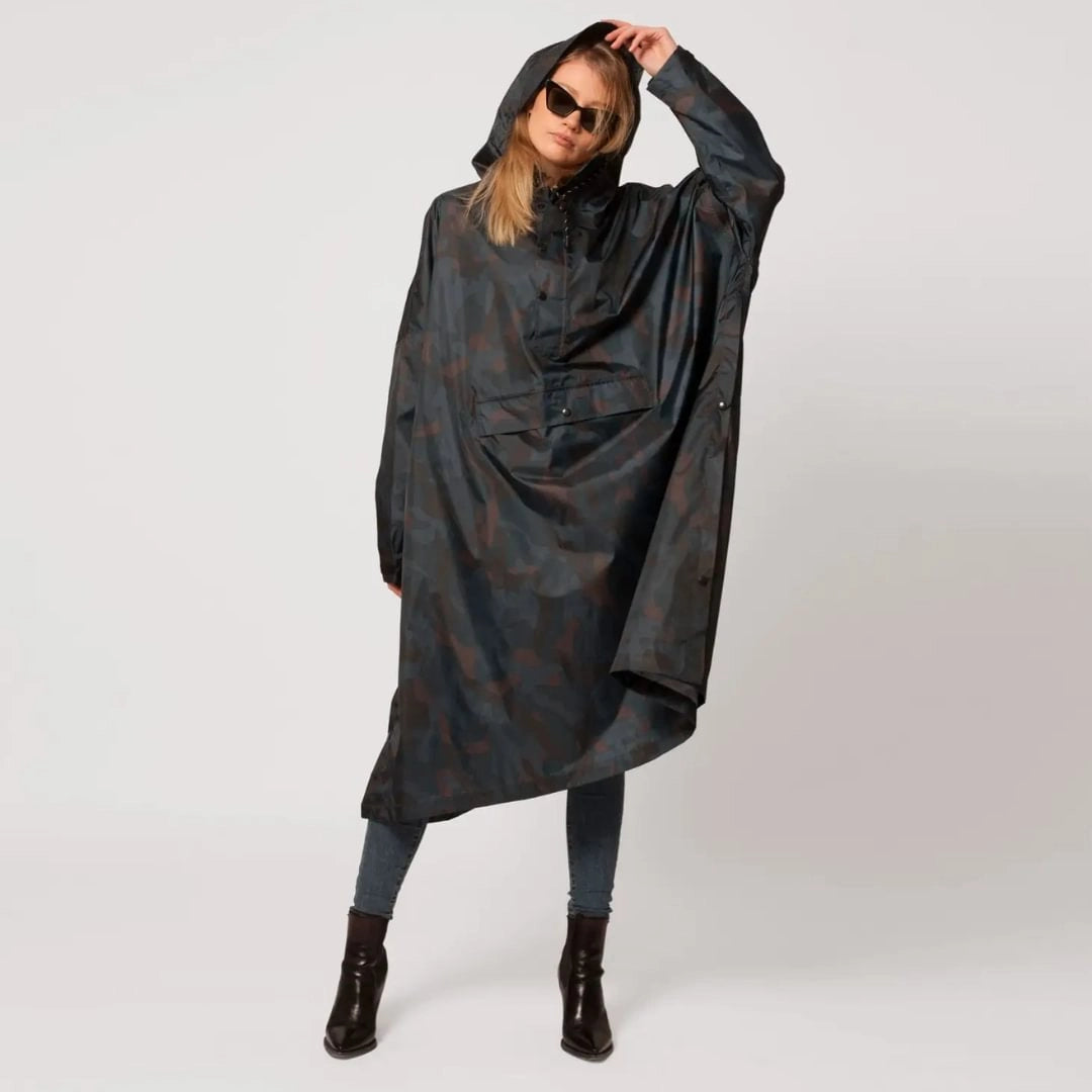 Rainkiss regnnponcho back to black