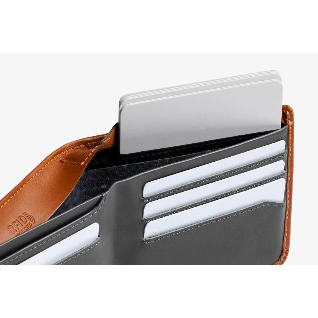 Bellroy hide and seek læderpung hi caramelmed kort i lomme