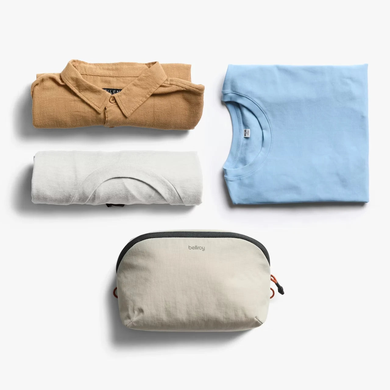 bellroy packing pouch 3 liter ash med muligt indhold