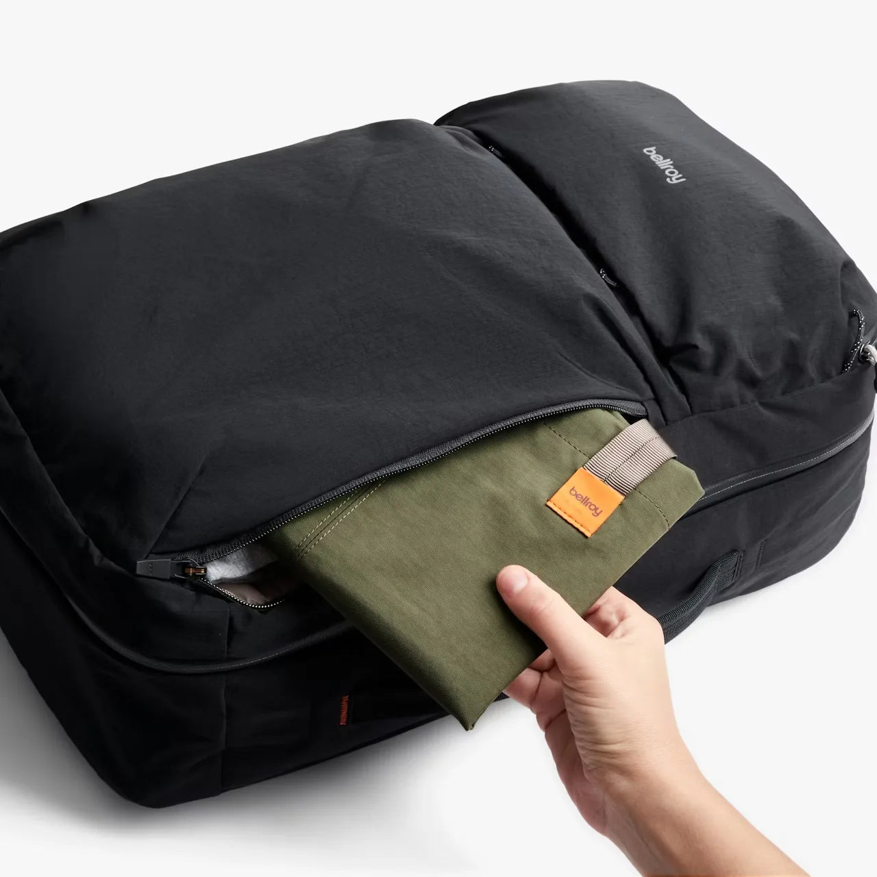 bellroy travel pack 30 liter sort, forlomme