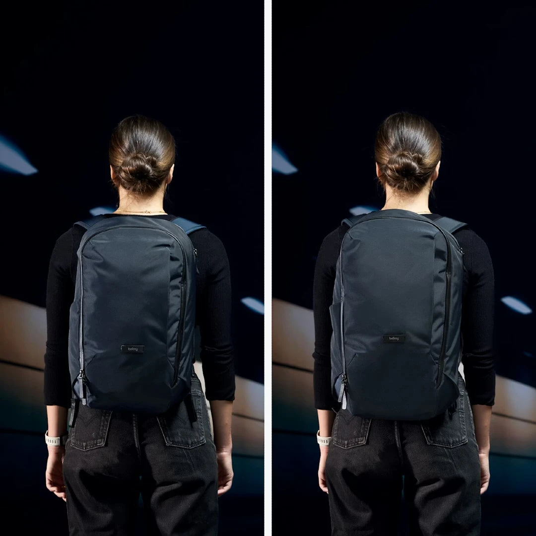 Kvinde med bellroy transit workpack 20L