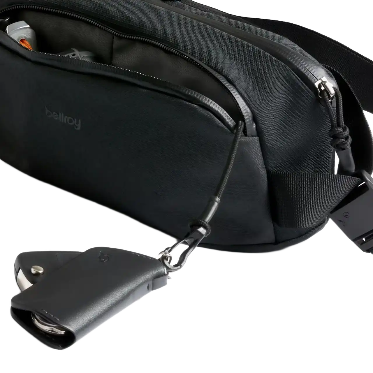 Bellroy venture sling 2,5 l sort, med nøglering