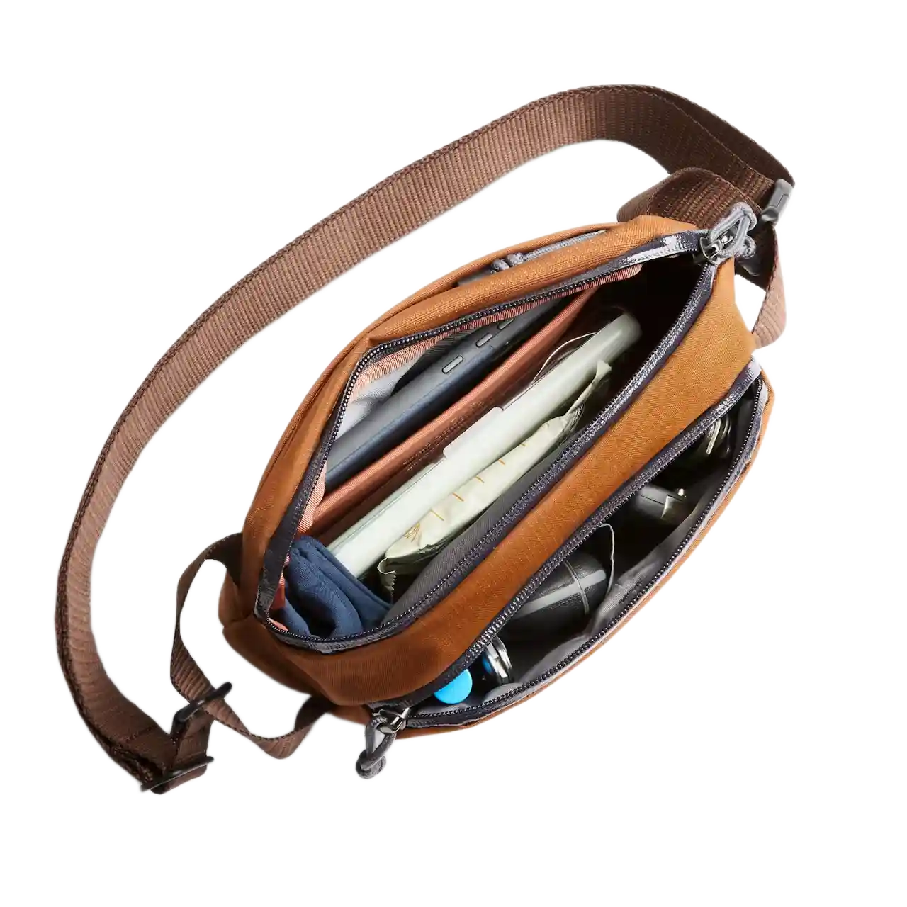 Bellroy Venture Ready sling 2,5 liter, Bronze, åben