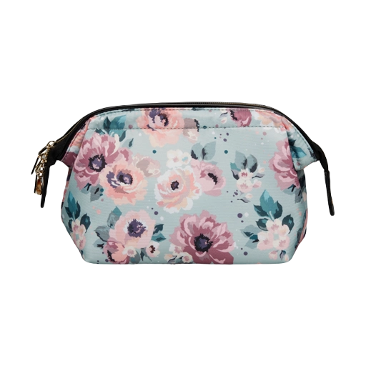 Blomstret toilettaske Minty Paradise M Coming Copenhagen, bagfra