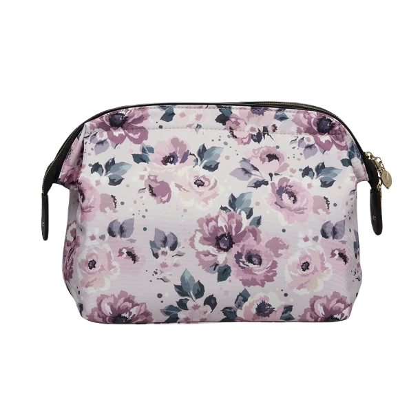 Blomstret toilettaske Minty Paradise M Coming Copenhagen bagfra