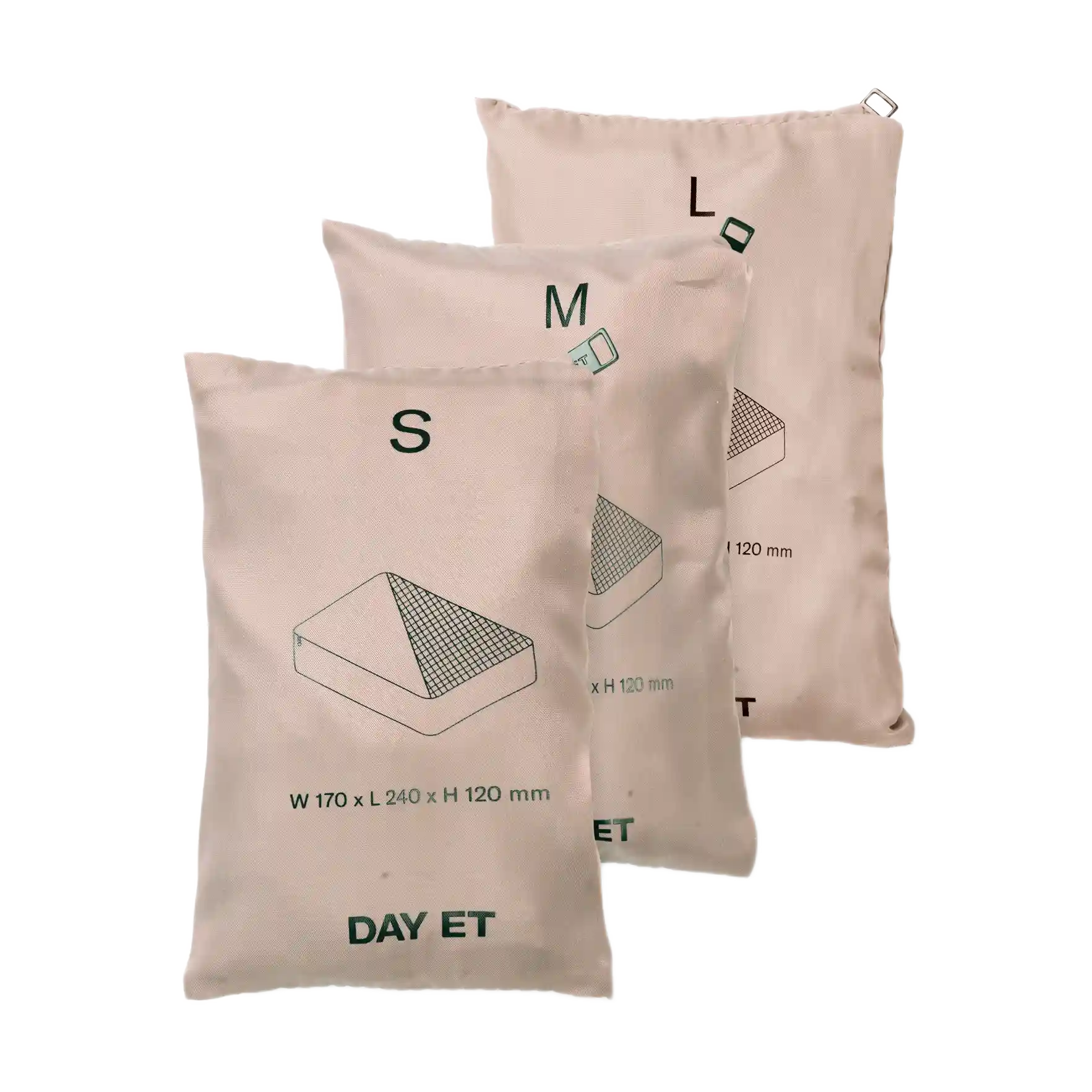 Day Packing Cubes, sæt med 3 stk, Moonrock
