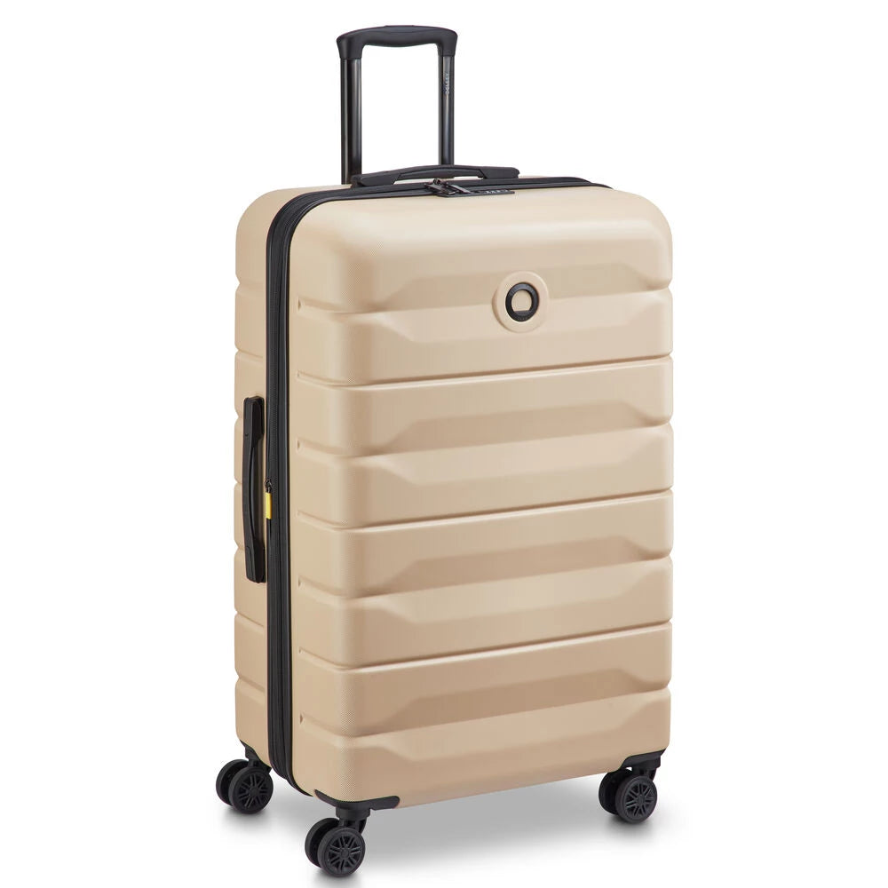 Delsey Air Amour Stor 76 cm kuffert i sand farve skråt forfra