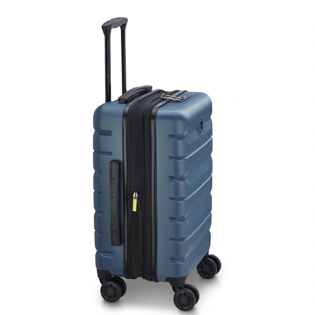 Delsey Air Armour kabinekuffert 55 cm blå, fra siden