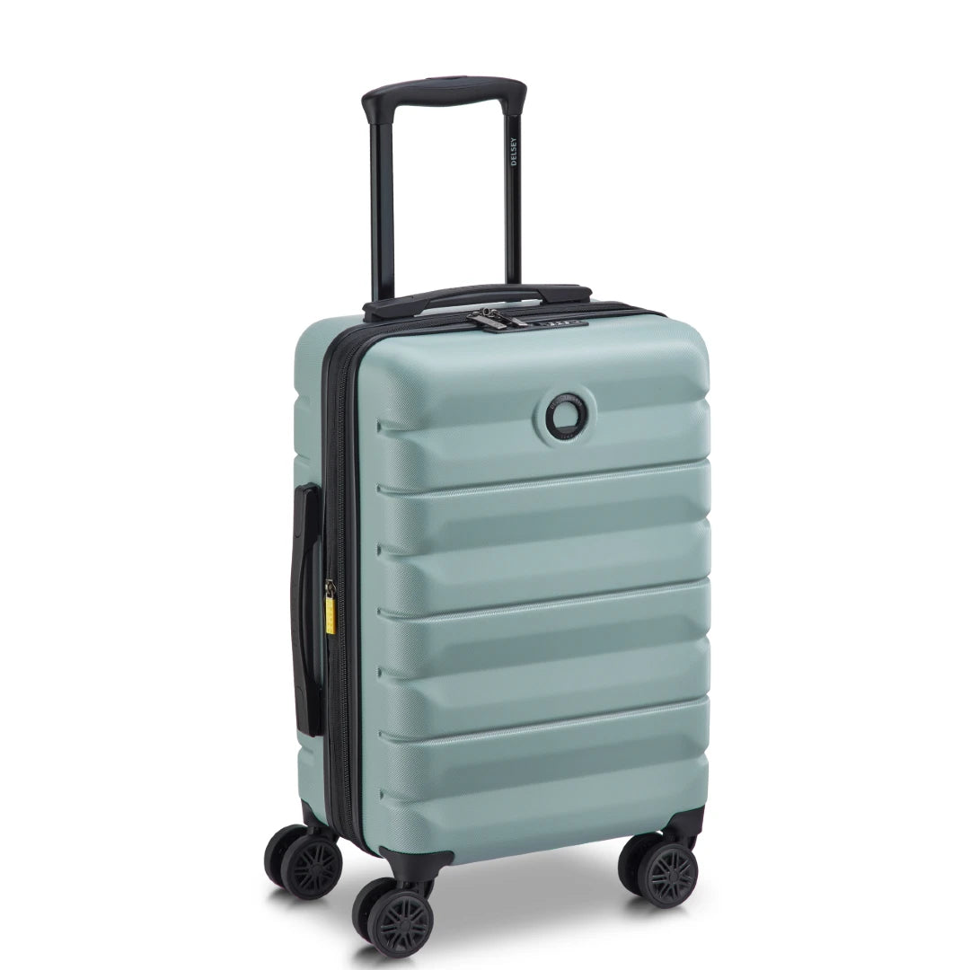 Delsey Air Armour Kabinekuffert 55 cm grøn, skråt forfra