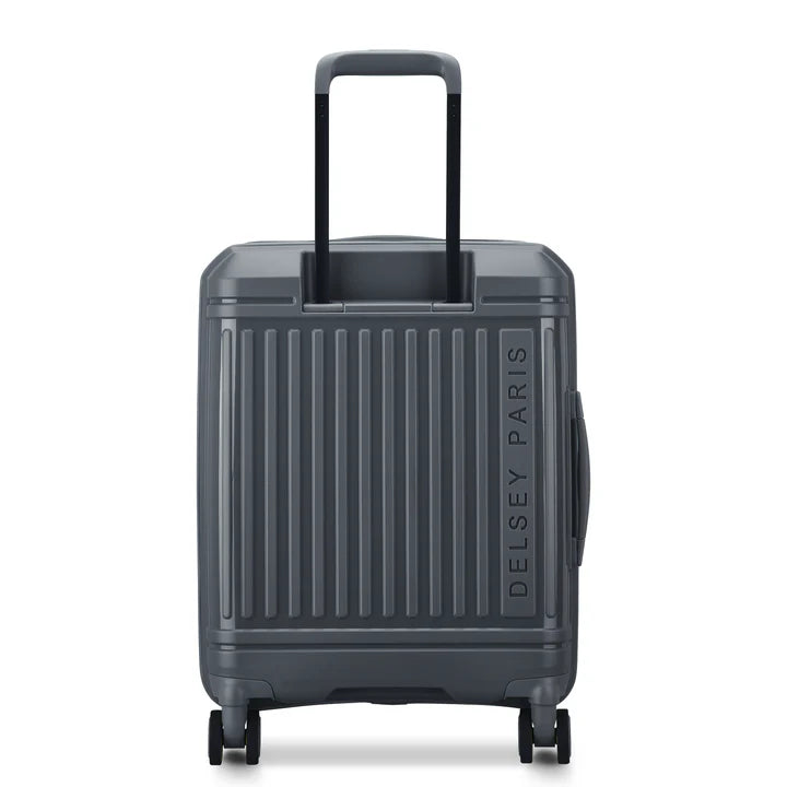 delsey lutece slim kabinekuffert med ekspension 55x40x20-22 cm, grafit, bagfra