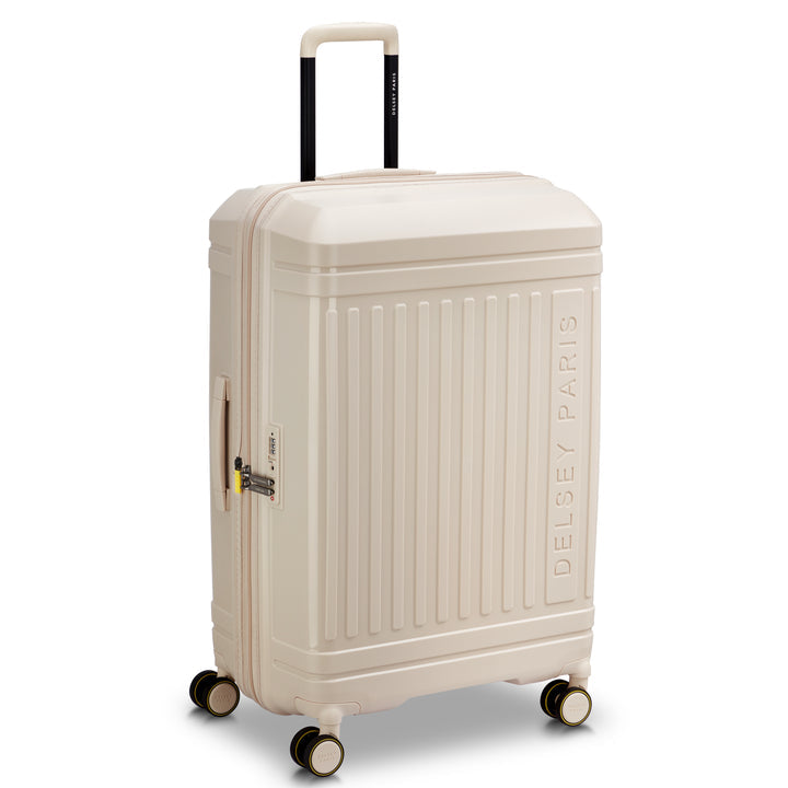 Delsey Lutece Stor 76 cm beige kuffert, skråt forfra