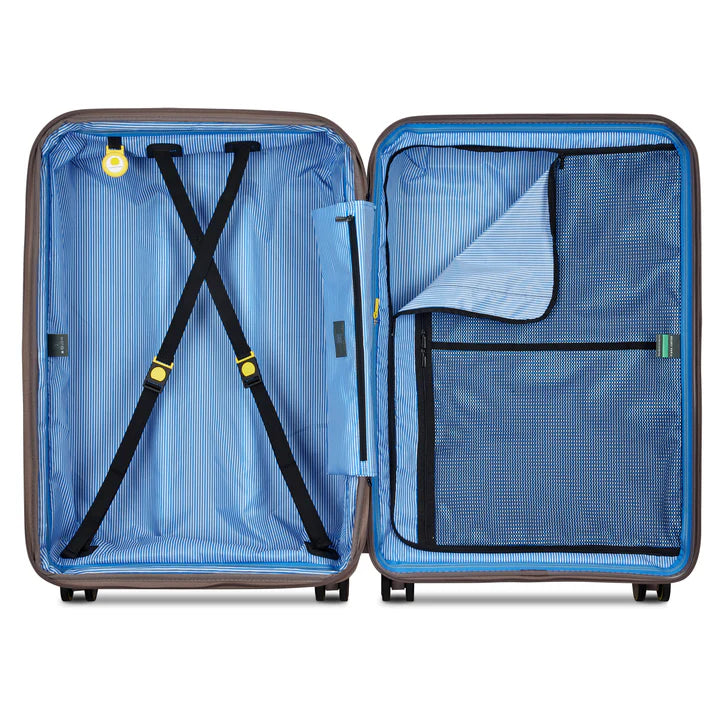 Delsey Lutece stor brun 76 cm kuffert, indvendig