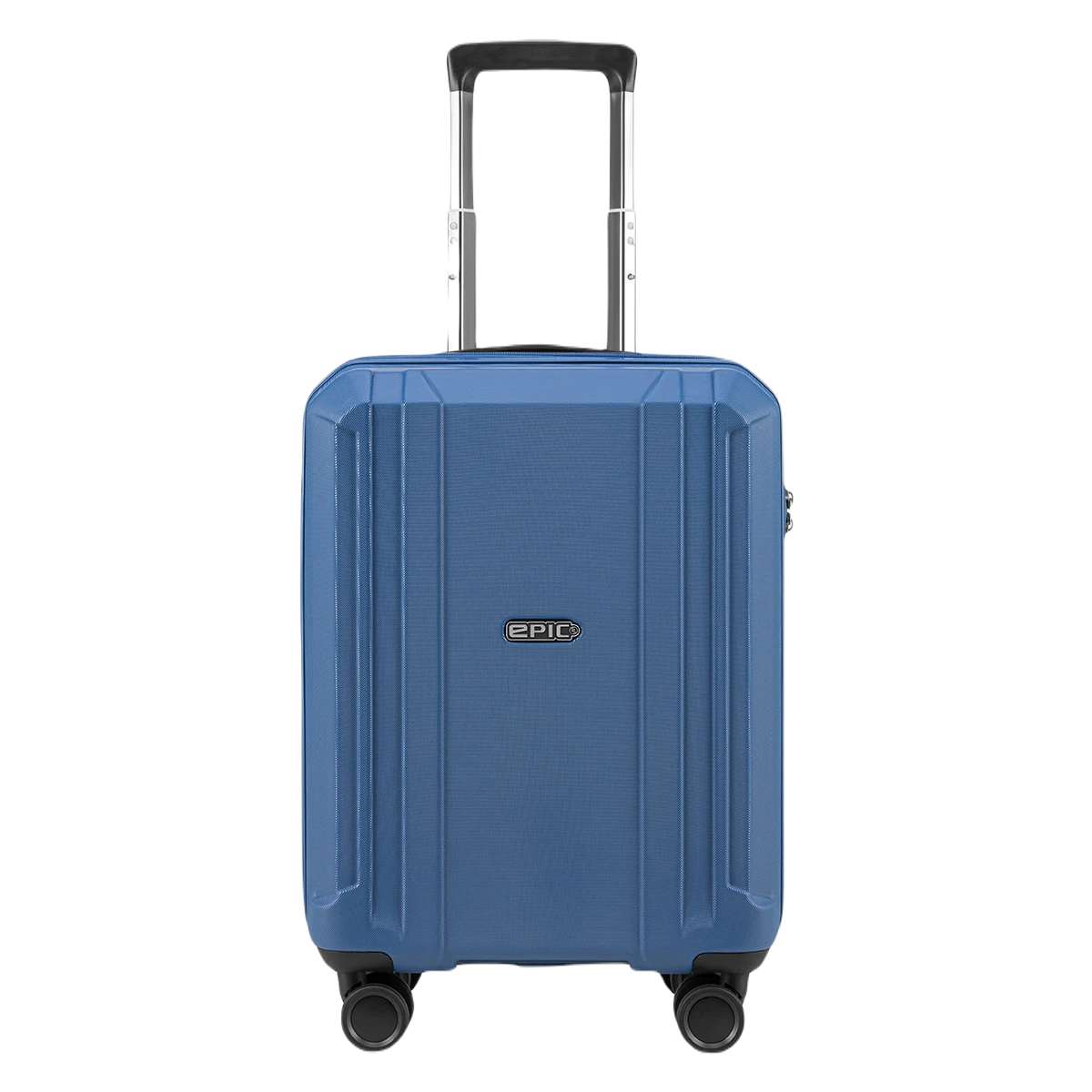 epic airwave neo blå håndbagage kuffert, set forfra
