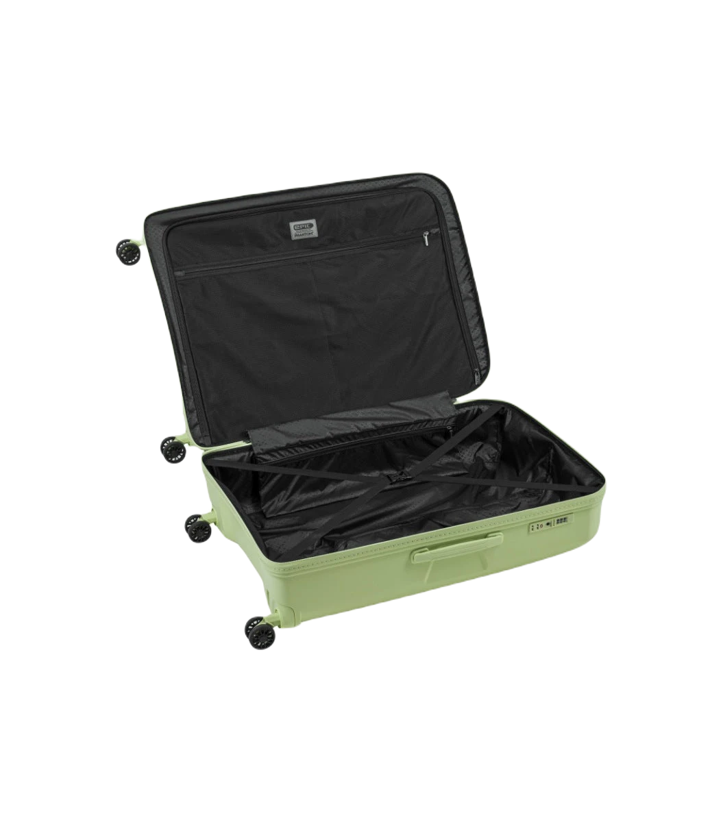 Epic Limagrøn kuffert medium åben