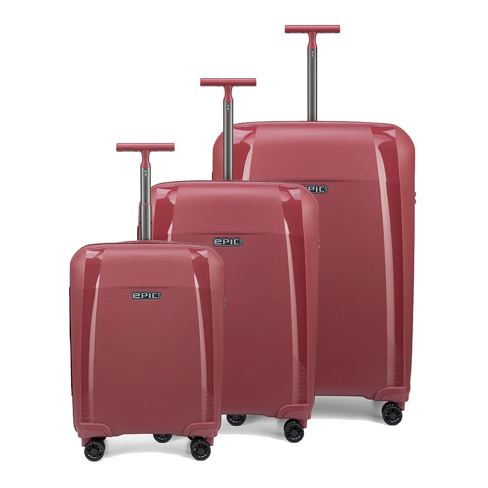 epic phantom hibiscus red suitcase set