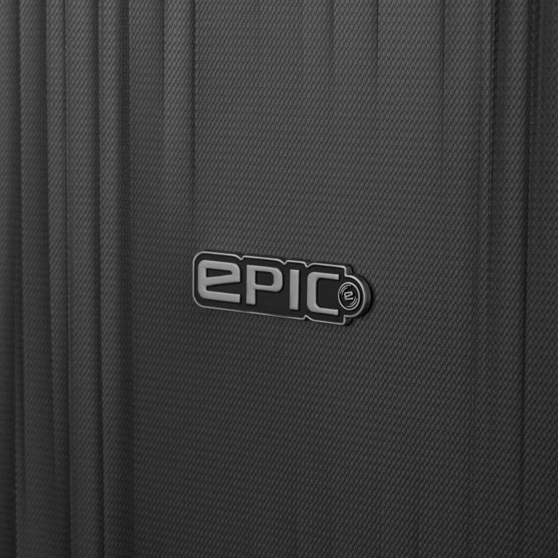 Epic halo medium sort kuffert, logo