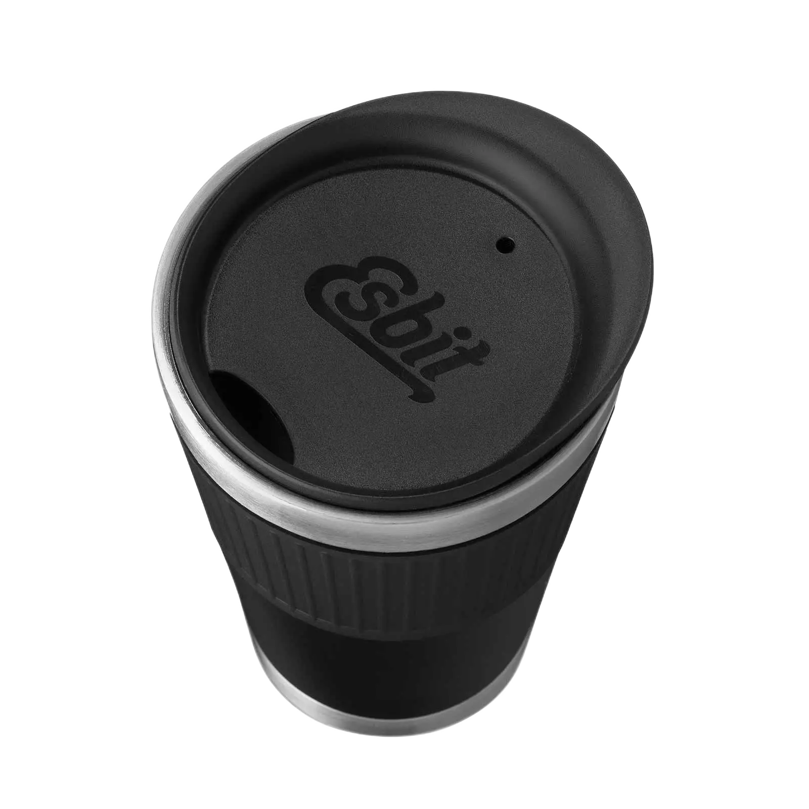 Esbit Sculptor termokrus. sort 550ml, set fra oven med logo synligt