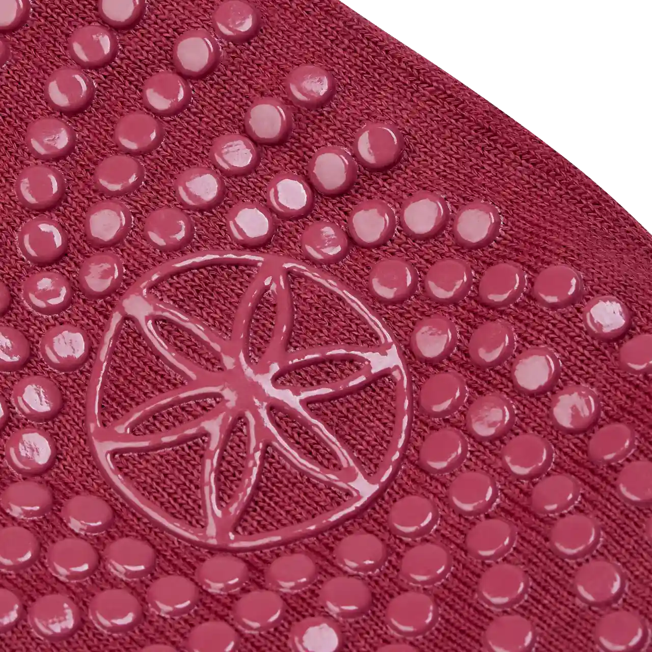 Gaiam Barre Yoga one-size grippy socks Cherry, grippy flade