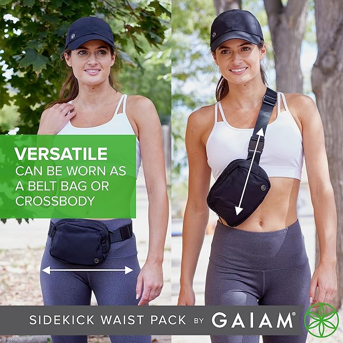 Kvinder med Gaiam Sidekick Waistpack sort
