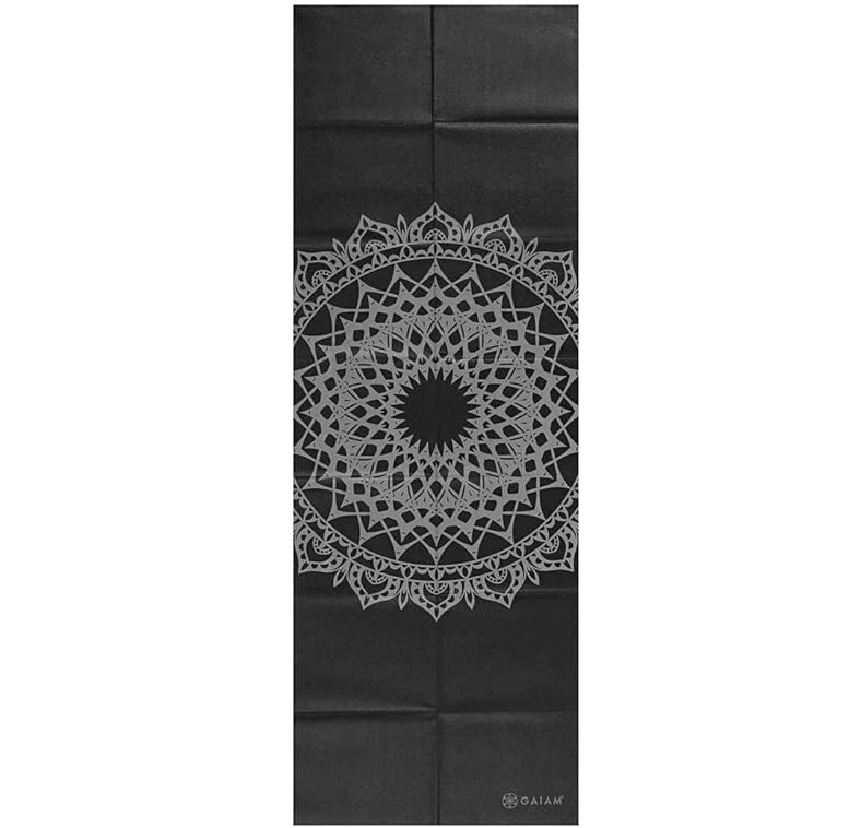 gaiam sort yogamåtte - foldet