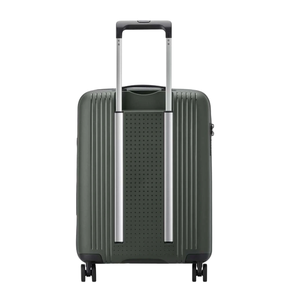 Delsey Ordener kabinekuffert khaki/grøn, bagfra, thetraveller