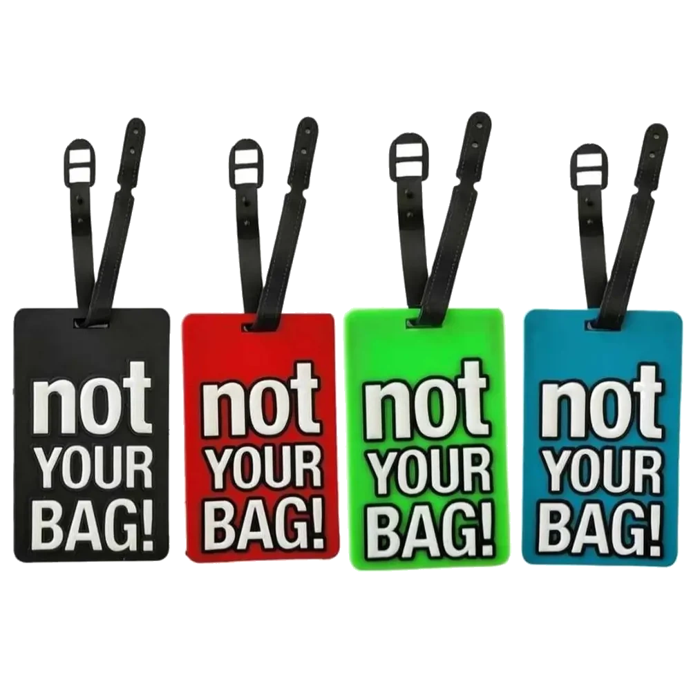 not your bag, silikone kuffertmærker