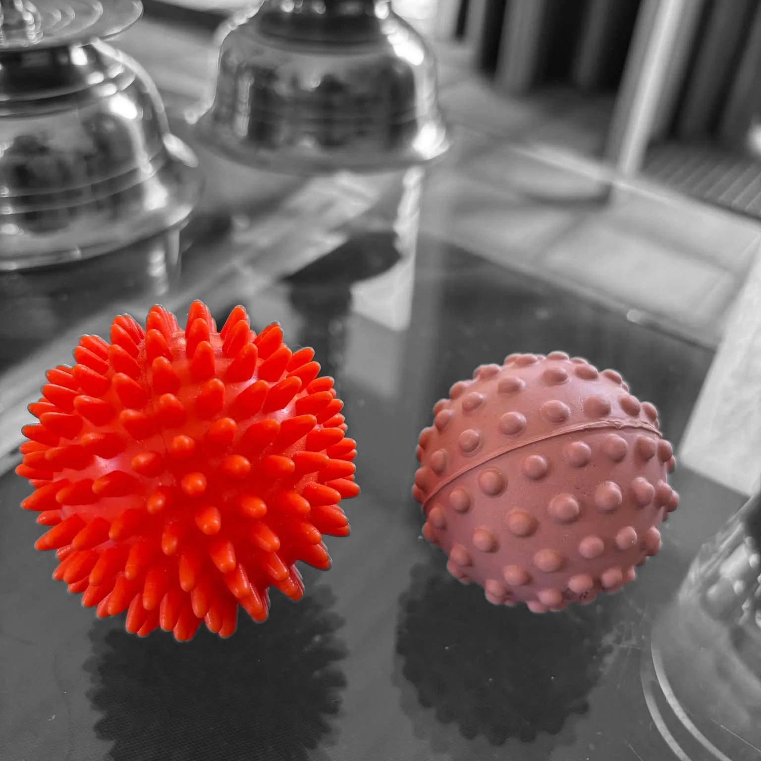 gaiam gummi massagebld med plastbold