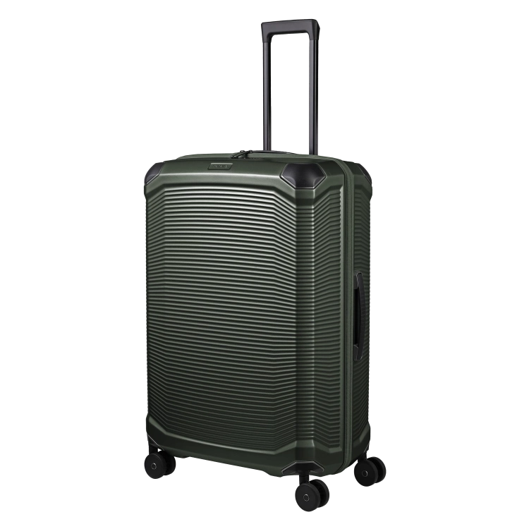 travelite millenium stor grøn kuffert, skråt forfra