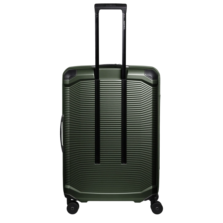 travelite millenium stor grøn kuffert, bagfra