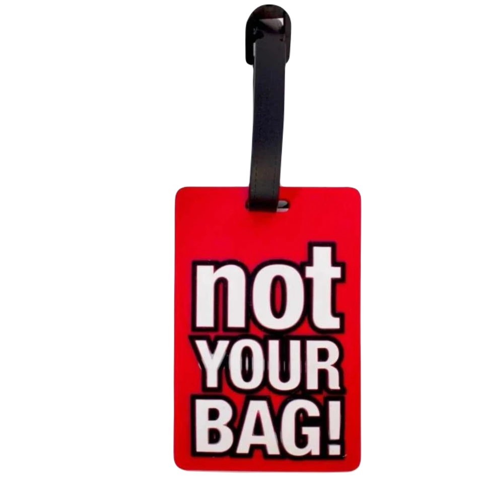 Not Your bag rødt kuffertmærke