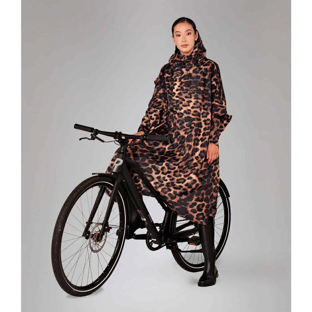 rainkiss regnponcho dark leopard