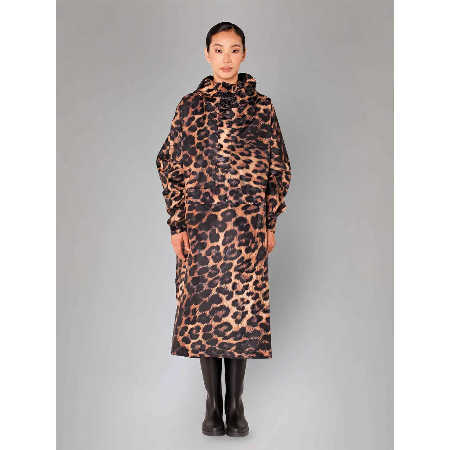 rainkiss regnponcho dark leopard