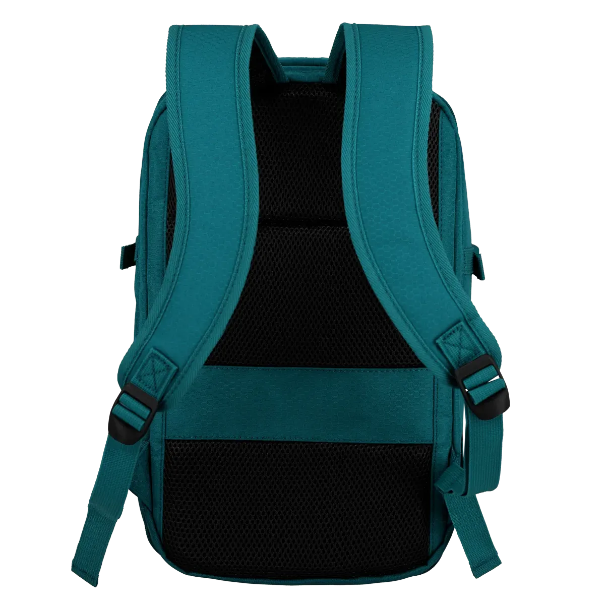 travelite kickoff kabine rygsæk petrol, bagfra med rygpolstring og stroppe