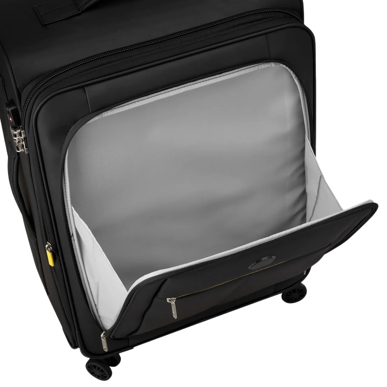 Delsey Dita Sort 69 cm kuffert, frontlomme I TheTraveller