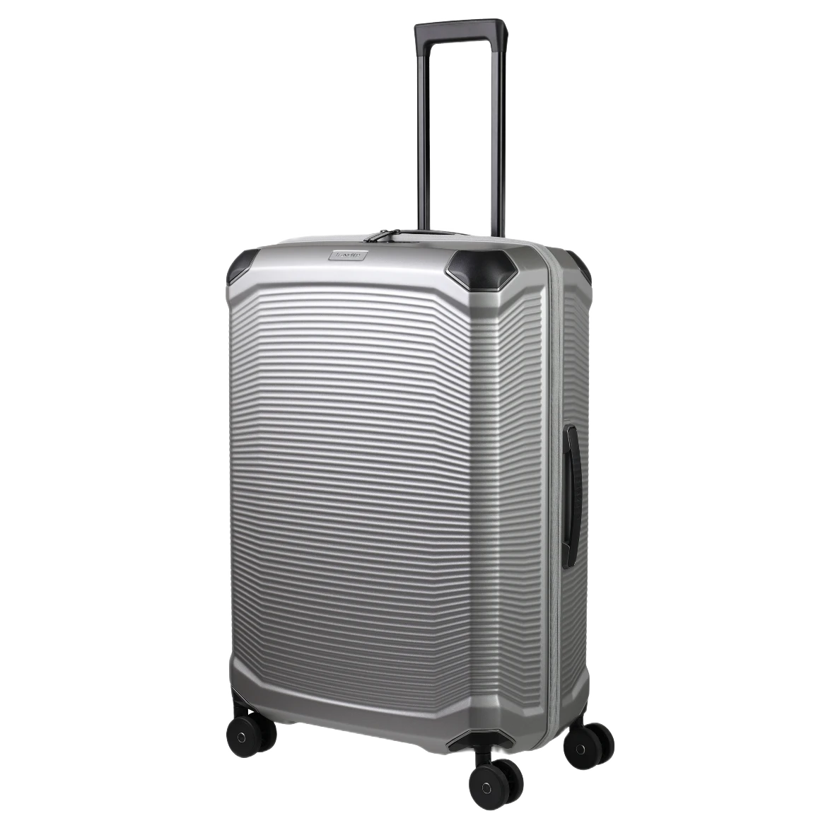 travelite Millenium storkuffert, sølv, skråt forfra