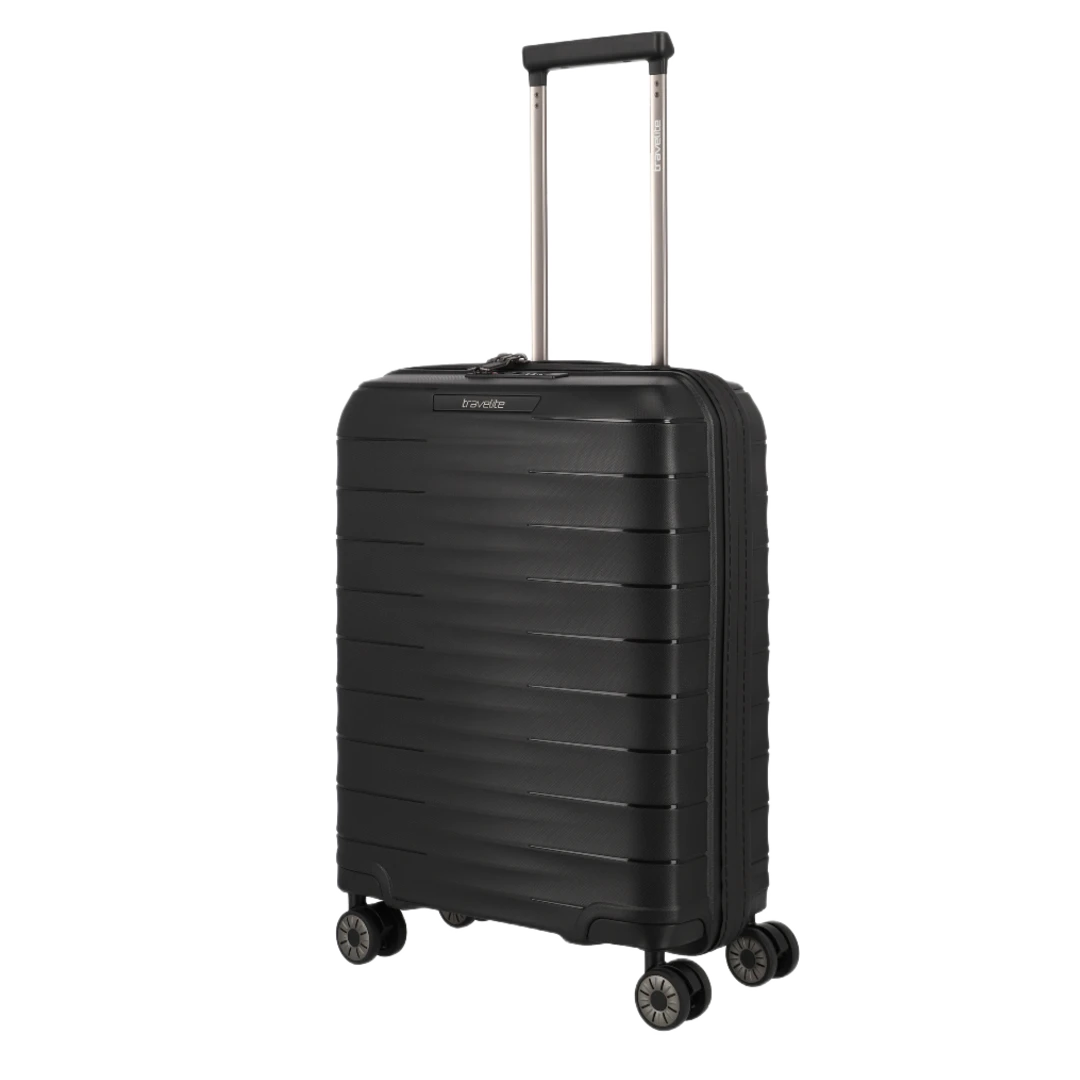 travelite mooby kabinekuffert, sort, skråt forfra