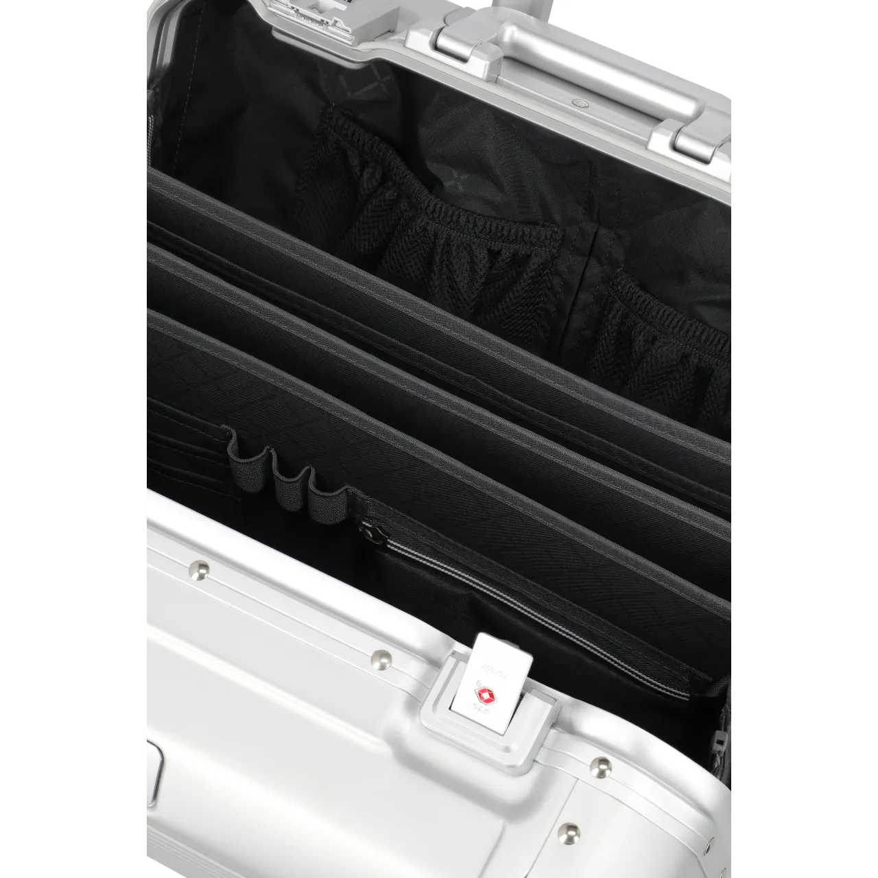 travelite next 4w business trolley silver, detalje