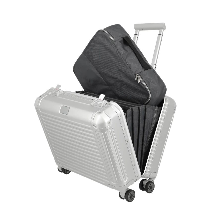 travelite next 4w business trolley silver, åben